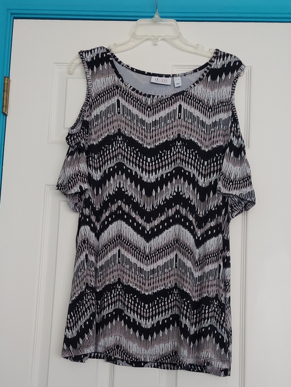 Denim & Co Cold Shoulder Swing Tunic Top